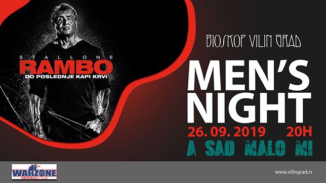 Men's Night u bioskopu Vilin Grad - RamboDo poslednje kapi krvi