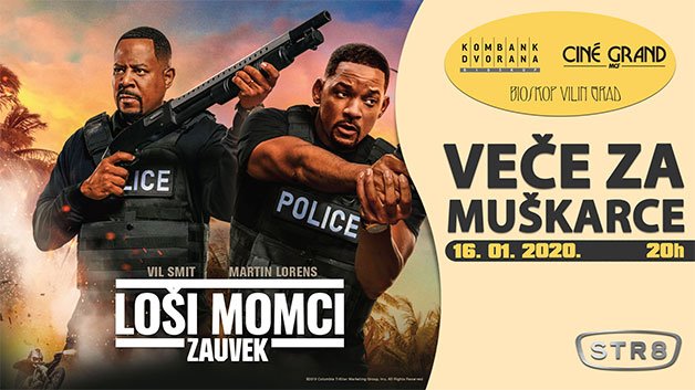 Veče za muškarce uz film "Loši momci zauvek"