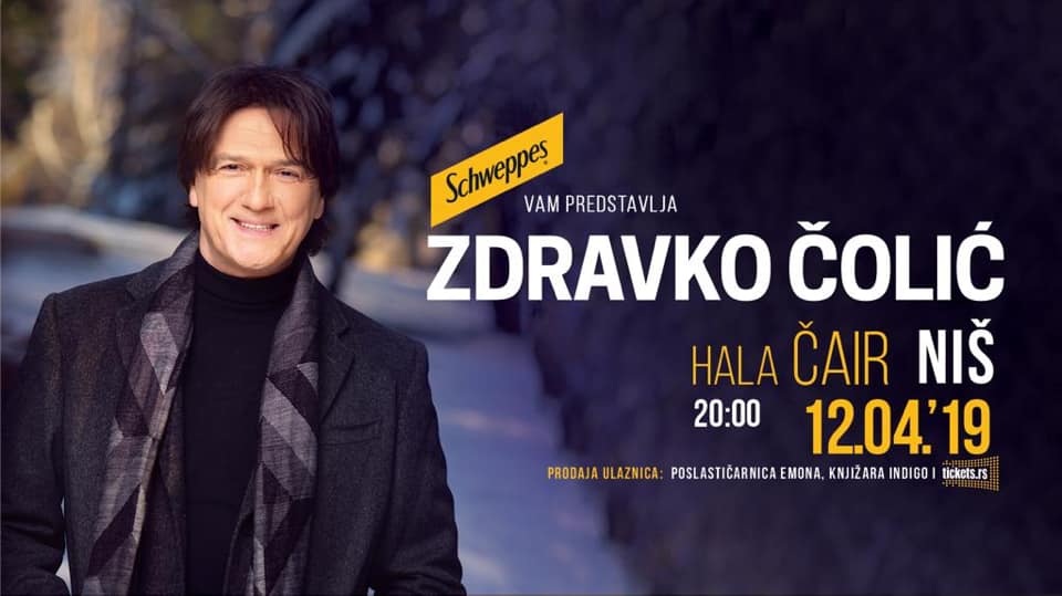 Zdravko Čolić-Hala Čair-12. April 19-Niš